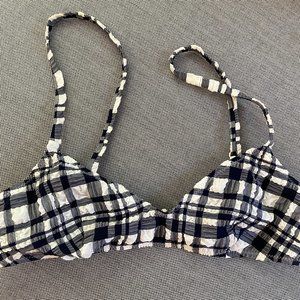 Solid & Striped Women's Gingham Seersucker Bikini Top